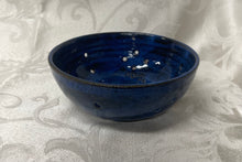 Load image into Gallery viewer, Berry Bowl/Colander:  (Navy Blue/Black on Speckled Clay with Four Paw Prints)
