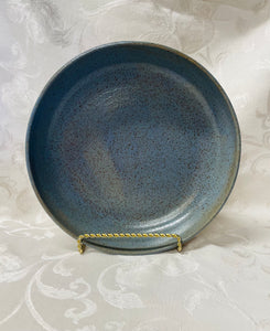 Platter:  (Baby Blue on Speckled Clay)