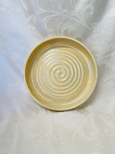 Platter (Yellow/Gray with a Center Spiral)