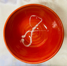 Load image into Gallery viewer, Large Bowl  (Orange with White Accents)
