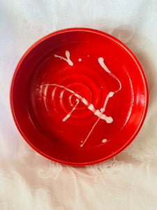 Platter  (Bright Red with White Accents)