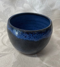 Load image into Gallery viewer, Covered Bowl with a Cork Lid:  (Azure Blue and Black)
