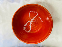 Load image into Gallery viewer, Large Bowl  (Orange with White Accents)
