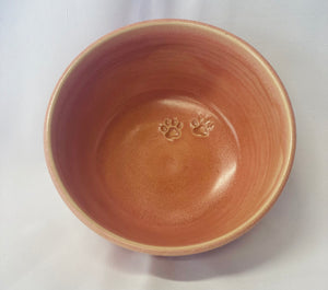 Small Bowl:   (Pink with a Set of Paw Prints)