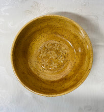 Load image into Gallery viewer, Small Bowl:  (Goldenrod Yellow on Speckled Clay with Eight Bottom Center Flowers)
