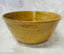 Load image into Gallery viewer, Medium Bowl:  (Goldenrod on Speckled Clay with One Flower on the Bottom)
