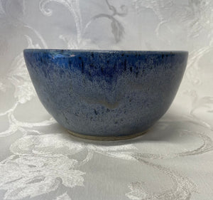 Medium Bowl:  (Blue/Purple on Speckled Clay with Five Stars on the Bottom)