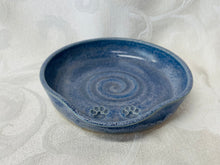 Load image into Gallery viewer, Spoon Rest:  Blue/Purple with Paw Prints
