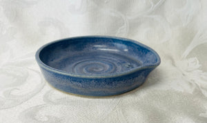 Spoon Rest:  Blue/Purple with Paw Prints