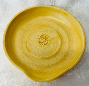 Spoon Rest:  Matt Golden with One Center Flower