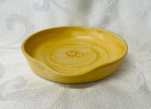 Load image into Gallery viewer, Spoon Rest:  Matt Golden with One Center Flower
