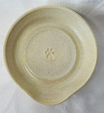 Load image into Gallery viewer, Spoon Rest:  Pale Yellow with One Paw Print
