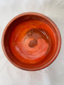 Small Bowl:  (Light Peach Color with a Turtle Stamp on the Bottom Inside)