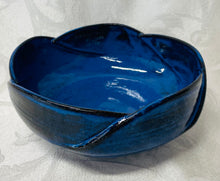 Load image into Gallery viewer, Medium Bowl:  (Azure Blue with Five Scalloped Edges)
