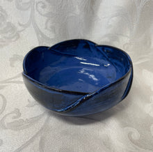 Load image into Gallery viewer, Medium Bowl:  (Azure Blue with Five Scalloped Edges)
