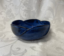 Load image into Gallery viewer, Medium Bowl:  (Azure Blue with Five Scalloped Edges)
