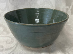 Large Bowl:  (Desert Sage Green Ceramic Bowl with Three Pine Leaves)
