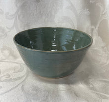 Load image into Gallery viewer, Large Bowl:  (Desert Sage Green Ceramic Bowl with Three Pine Leaves)
