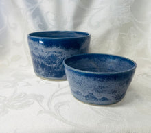Load image into Gallery viewer, Bowl Sets:  (Large Blue/Purple Ceramic Bowl Set with Square Sides)
