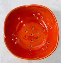 Load image into Gallery viewer, Berry Bowl/Colander:  (Bright Orange with Scalloped Edges)
