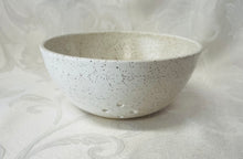 Load image into Gallery viewer, Berry Bowl/Colander:  (White on Speckled Clay)
