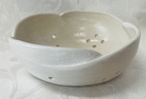 Berry Bowl/Colander:  (White with Scalloped Edges)