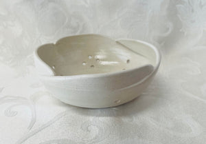 Berry Bowl/Colander:  (White with Scalloped Edges)