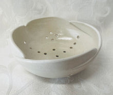 Load image into Gallery viewer, Berry Bowl/Colander:  (White with Scalloped Edges)
