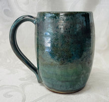 Load image into Gallery viewer, A Mug:  (Gun Metal Colored Ceramic Mug with a Leaf Stamp on the Handle Bottom)
