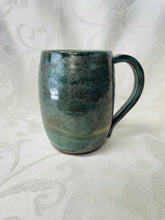 Load image into Gallery viewer, A Mug:  (Gun Metal Colored Ceramic Mug with a Leaf Stamp on the Handle Bottom)
