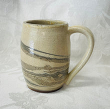 Load image into Gallery viewer, A Mug:  (Off-White Ceramic Mug on Tri-Colored Clay)

