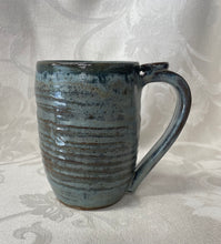 Load image into Gallery viewer, A Mug:  (Ice Green Ceramic Mug with a Leaf Thumb Rest)
