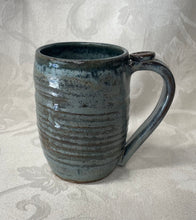 Load image into Gallery viewer, A Mug:  (Ice Green Ceramic Mug with a Leaf Thumb Rest)

