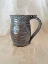 Load image into Gallery viewer, A Mug:  (Light Blue on Speckled Clay with a Star Thumb Rest)
