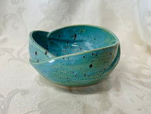 Load image into Gallery viewer, Medium Bowl:  (Turquoise with Brown Specs and Scalloped Edges)
