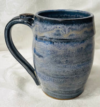 Load image into Gallery viewer, A Mug:  (Bluish-Purple with a Leaf Thumb Rest)
