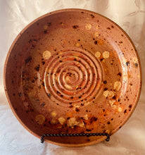 Load image into Gallery viewer, Platter:  (Extra Large Peach Colored Platter with Beige, Brown, and Peach Colored Crystals)

