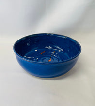 Load image into Gallery viewer, Large Bowl/Platter  (Azure Blue with Orange and White Accents)
