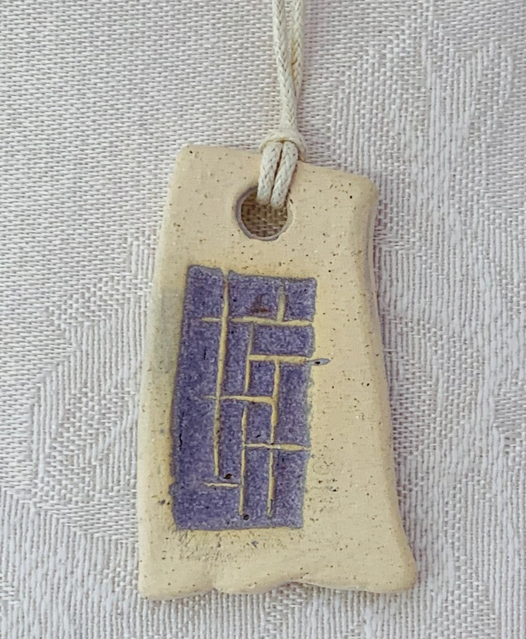 Necklace (Purple Grid on a White Background)  #17