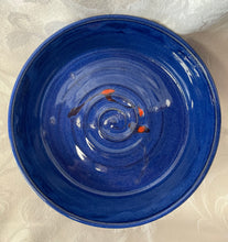 Load image into Gallery viewer, Bowl Set with Square Sides  (Azure Blue with White and Orange Accents)
