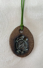 Load image into Gallery viewer, Necklace (Clear Turtle on Dark Clay) #88
