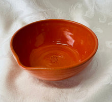 Load image into Gallery viewer, Medium Bowl (Orange with a Spout and a Turtle Stamp on the Bottom)
