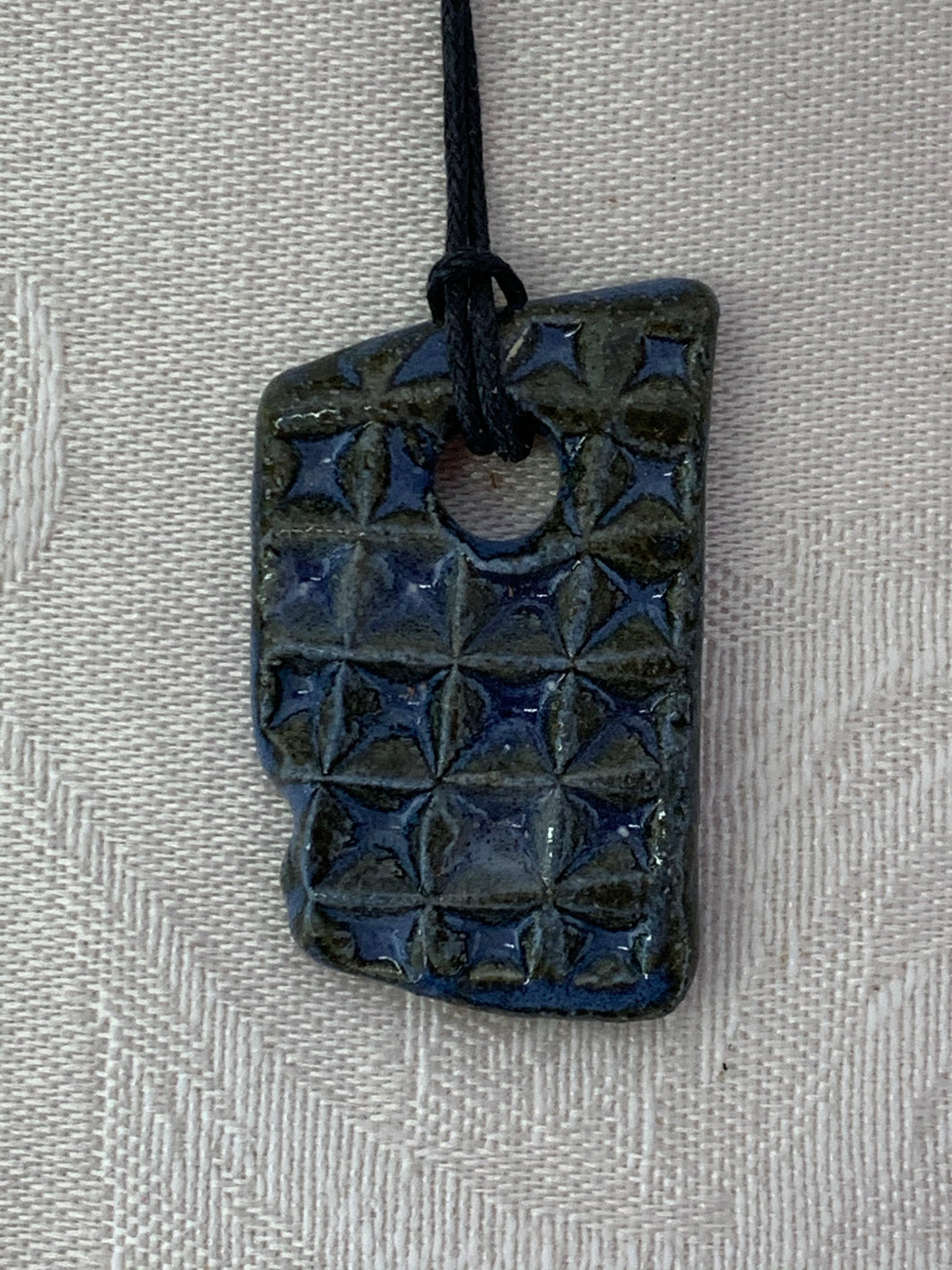 Necklace (Blue/green with a Waffle Pattern) #25