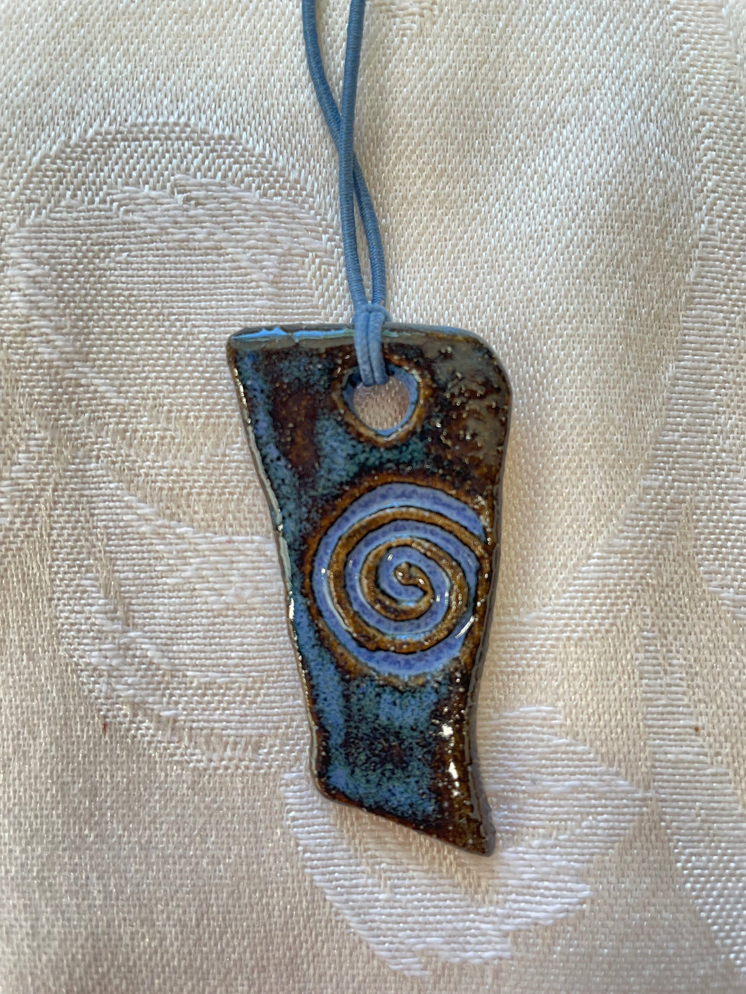 Necklace (Blue/Black with a Spiral Center) #56