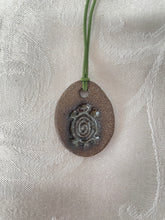 Load image into Gallery viewer, Necklace (Clear Turtle on Dark Clay) #88
