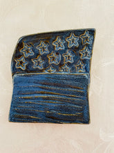 Load image into Gallery viewer, Sponge, Jewelry, Business Card Stand/Soap Dish/Tea Bag Rest  (Blue/Black with 13 Stars)
