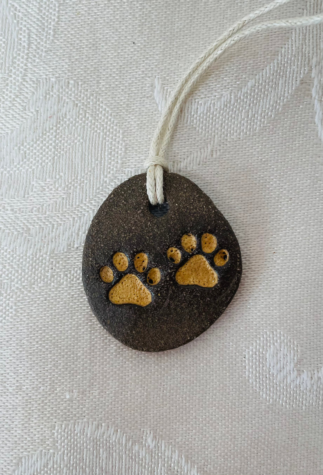 Necklace (2 Yellow Paw Prints) #80