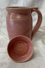 Load image into Gallery viewer, Mug (Rhubarb Pink with Paw Print Thumb Rest and Tea Bag Rest)
