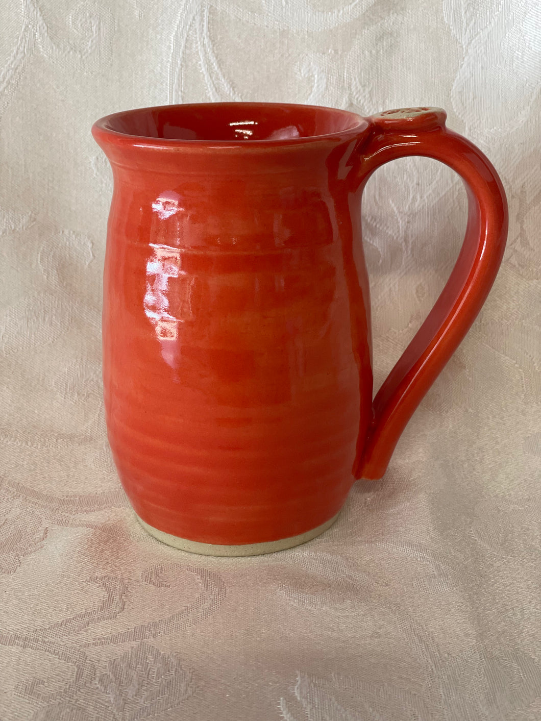 Mug (Orange with a Rose Thumb Rest)