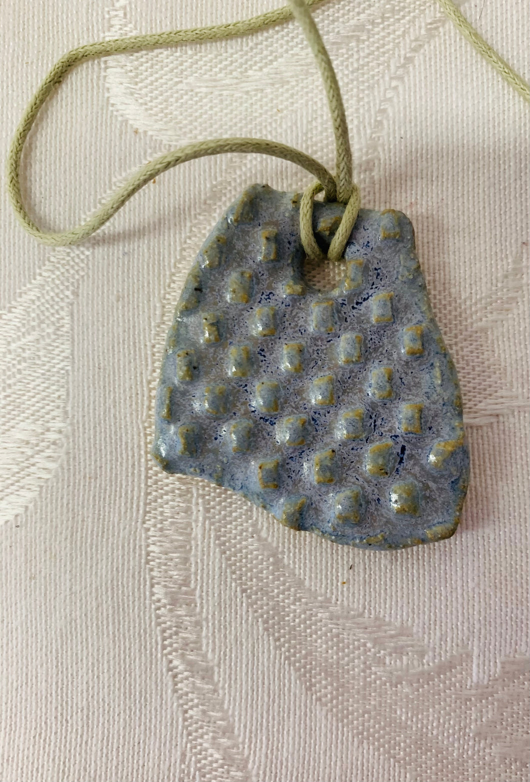 Necklace (Light Blue Waffle Pattern) #44